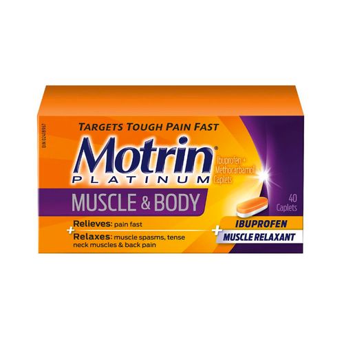 美国Motrin美林白金布洛芬止痛片 40片 专门缓解肌肉痉挛/背部和颈部紧张、拉伤和扭伤