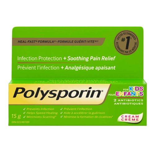 Polysporin, Antibiotic Cream for Kids, 15g