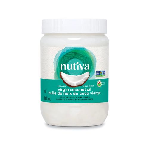 美国Nutiva优缇有机冷压初榨天然椰子油 860毫升 抗菌抗氧化 生酮饮食助减重 护肤护发护齿