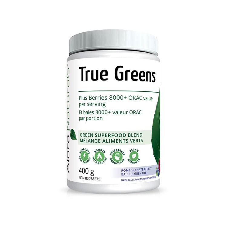 Alora Naturals, True Greens Powder, Pomegranate Berry, 344g