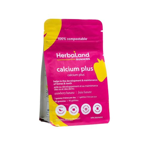 HerbaLand, Calcium Plus, 90 Gummies