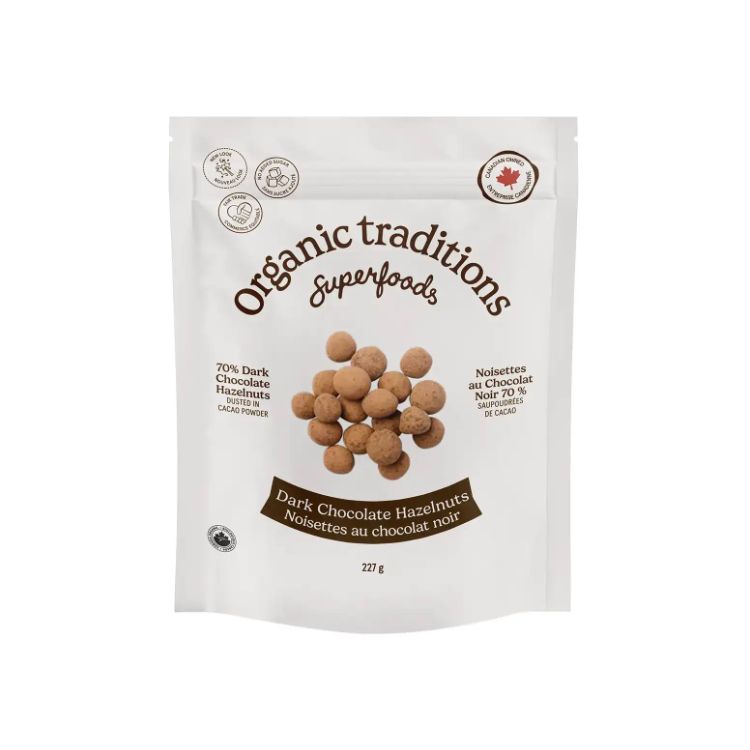 Organic Traditions, Dark Chocolate Hazelnuts, 227g