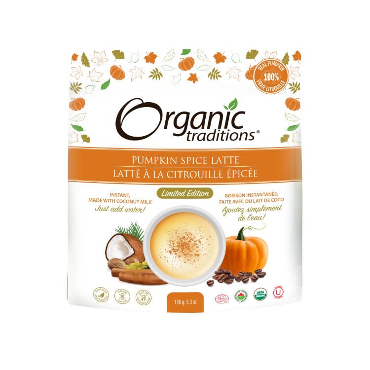 Organic Traditions, Pumpkin Spice Latte, 150g