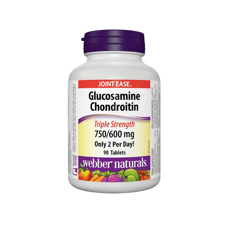 Webber Naturals, Glucosamine Chondroitin 750/600mg, 90 Tablets