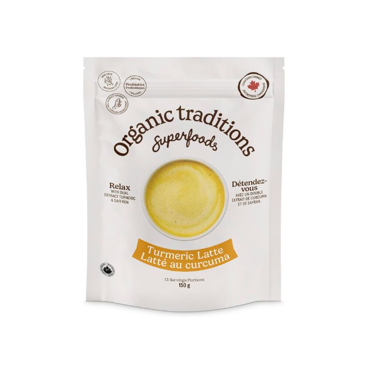 美国Organic Traditions有机姜黄拿铁 150克 含益生菌藏红花 减少体内炎症