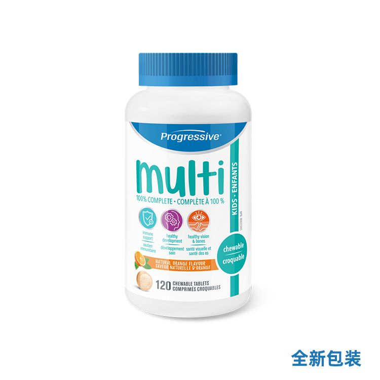 Progressive, Multi Vitamin For Kids, 120 Chewable Tablets