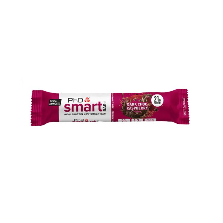 PhD, Smart bar, Dark Choc Raspberry, 64g