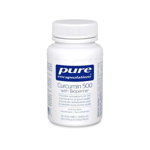 Pure Encapsulations, Curcumin 500 with Bioperine, 60 VCaps