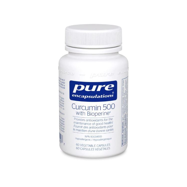 美国Pure Encapsulations专利姜黄500胡椒碱胶囊 60粒 对抗炎症 维持健康肝功能