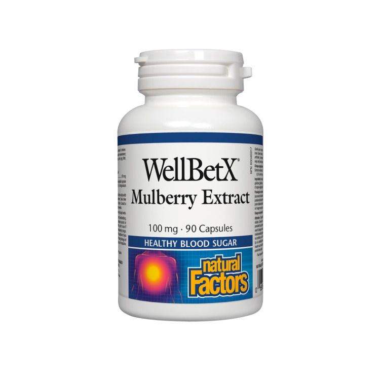 Natural Factors, WellBetX, Mulberry Extract, 100 mg, 90 Capsules