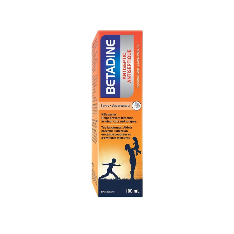 Betadine, 5% Povidone-Iodine Antiseptic Spray, 100ml