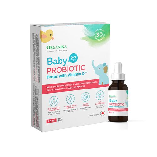Organika, Baby Probiotic Drops With Vitamin D, 7.5ml