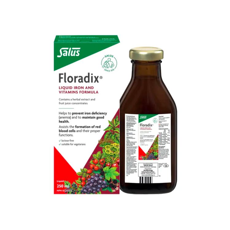 德国Salus莎露斯Floradix经典铁元液 孕妇补血女性补铁首选 250毫升