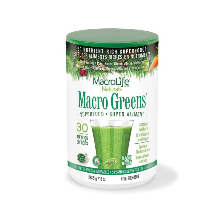 美国MacroLife Naturals果蔬营养粉 绿色奇迹 284克 含38种超级食物提取物 180亿益生菌 1份相当于5份水果蔬菜所含营养