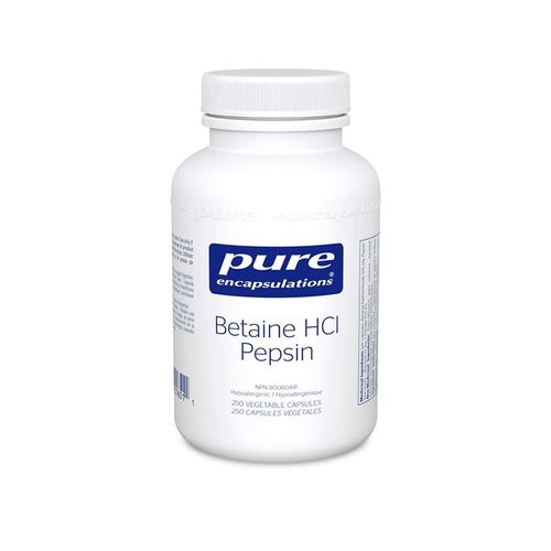 Pure Encapsulations, Betaine HCl Pepsin, 250 Vegetarian Capsules