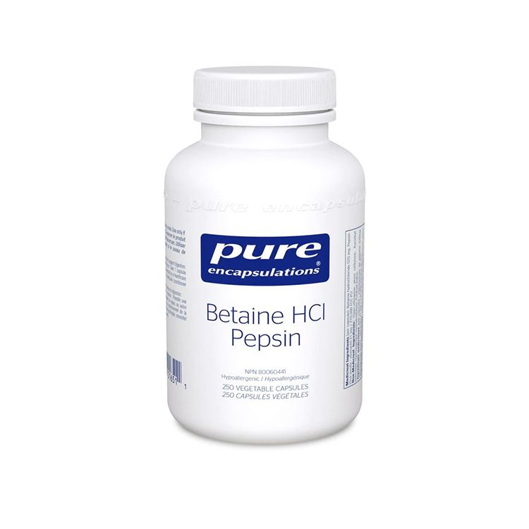Pure Encapsulations, Betaine HCl Pepsin, 250 Vegetarian Capsules