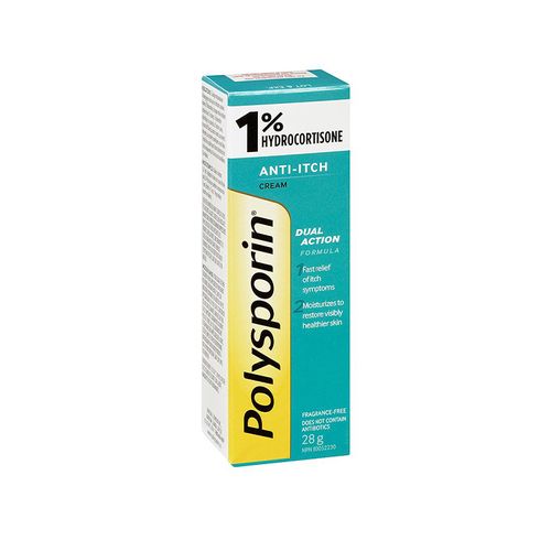 Polysporin, 1% Hydrocortisone Anti-Itch Cream, 28g