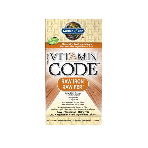 Garden of Life, Vitamin Code, Raw Iron, 30 Vcaps