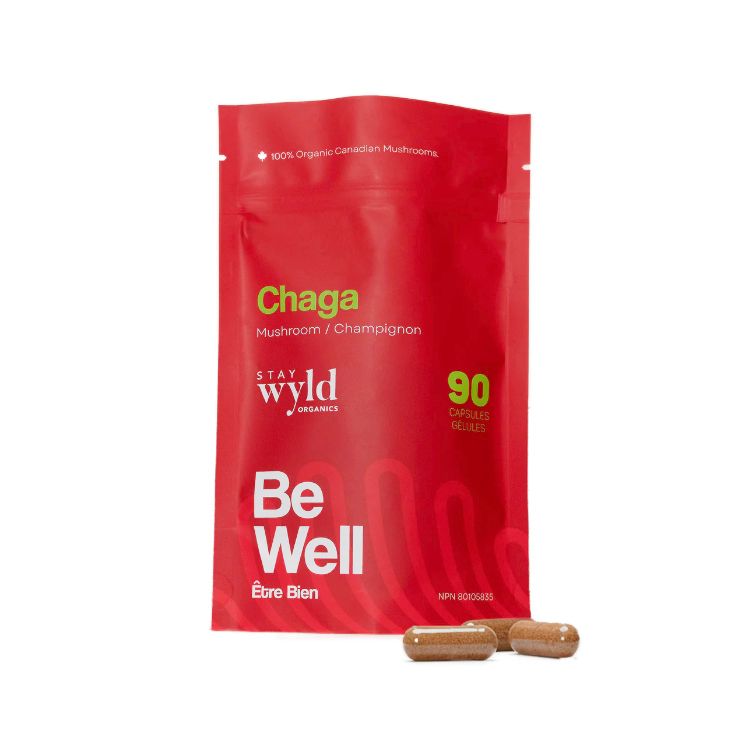 Stay Wyld, Organics Chaga Mushroom, 90 Vcaps