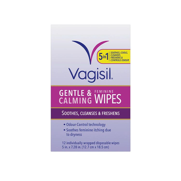 Vagisil, Gentle & Calming Feminine Wipes, 12 Wipes