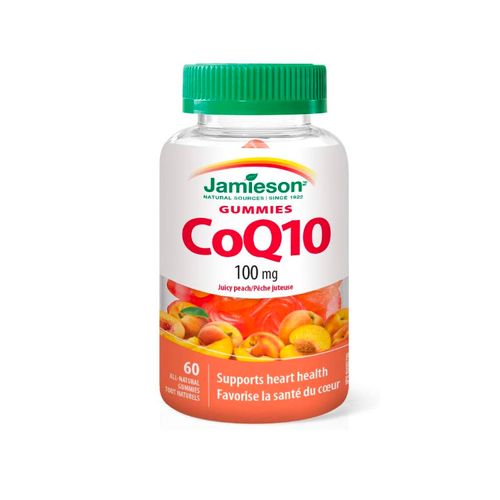 Jamieson, CoQ10, 100 mg, Juicy Peach, 60 Gummies