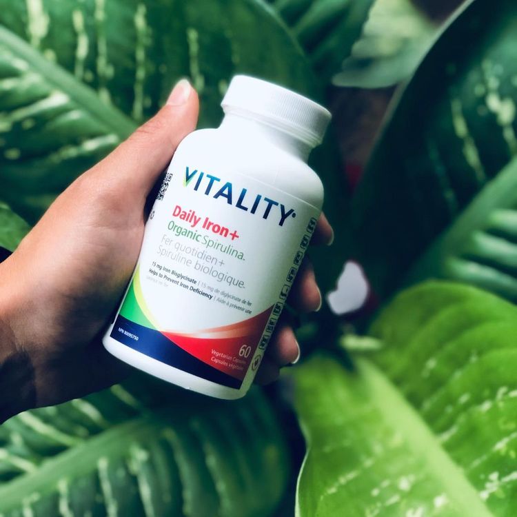 VITALITY, Daily Iron + Organic Spirulina, 60 Capsules