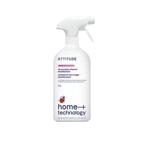 Attitude, All Purpose Cleaner Disinfectant 99.9%, Unscented, 800ml