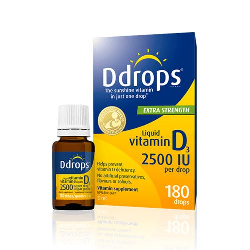 Ddrops, Liquid Vitamin D3, 2500 IU, 180 drops