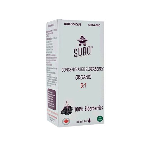 加拿大SURO有机接骨木5:1浓缩原浆 118ml 不含蜂蜜 糖尿病人也可服用 提升免疫