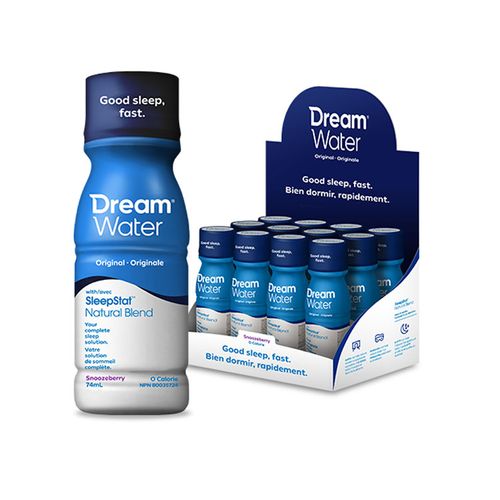 Dream Water, Sleep Shot SleepStat Natural Blend, 74 ml*12 Packs