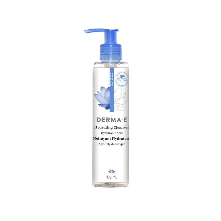 美国Derma E德玛依保湿洁面乳 175ml 含透明质酸玫瑰水 深度保持肌肤水分
