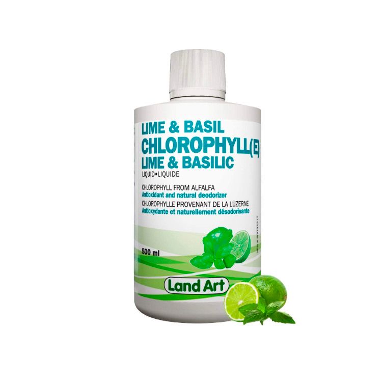 加拿大Land Art液体叶绿素 500ml 罗勒柠檬味 野生苜蓿提取 帮助排毒抗炎 消除体味