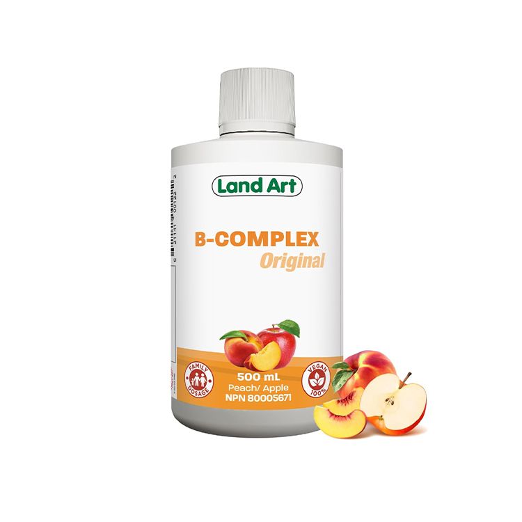 Land Art, B-Complex Liquid Original, Peach & Apple, 500ml