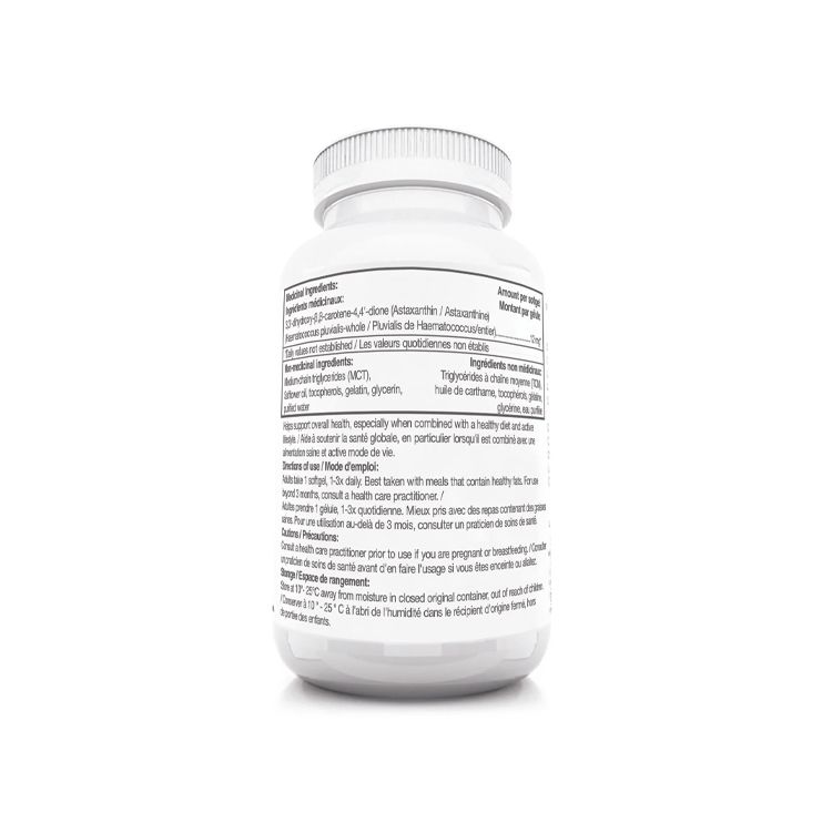 加拿大Regenurex高剂量虾青素 12毫克/60粒 100%加拿大提取制造 保护眼睛心血管 去除体内炎症
