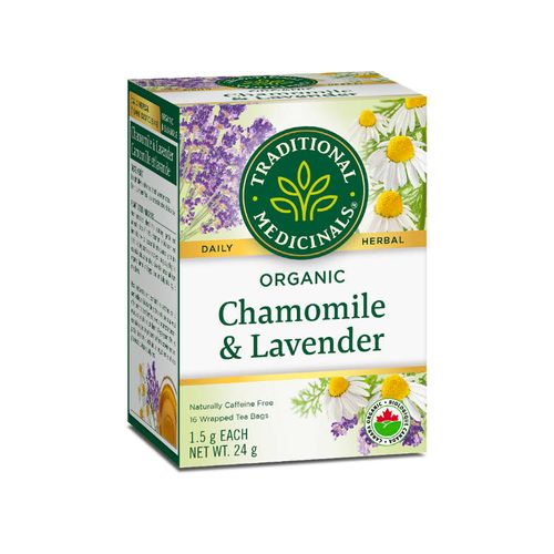 Traditional Medicinals, Organic Chamomile & Lavender Tea, 16s