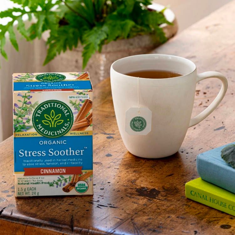 美国Traditional Medicinals有机压力舒缓肉桂茶 16包 缓解压力、紧张及烦躁