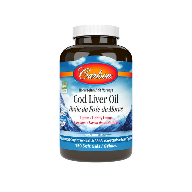 Carlson Laboratories, Cod Liver Oil, Lightly Lemon, 150 Softgels