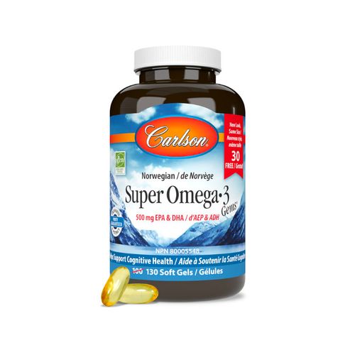 Carlson Laboratories, Super Omega-3 Gems, 130 Softgels