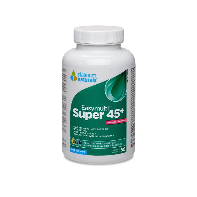 Platinum Naturals, Super Easymulti 45+ for Women, 60 Softgels