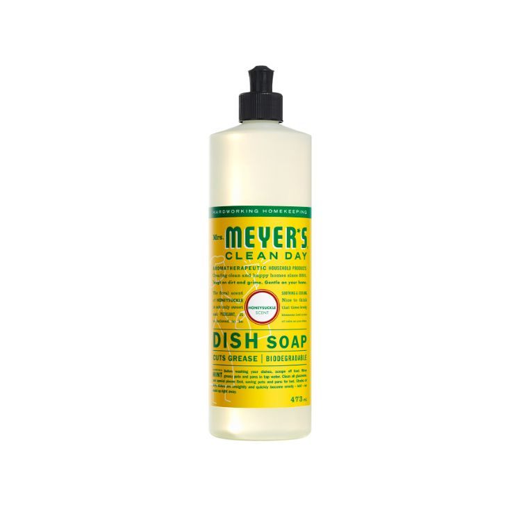 Mrs. Meyer's Clean Day, Dish Soap, Honeysuckle, 473ml