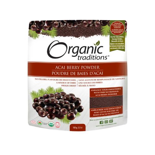 Organic Traditions, Organic Acai Berry Powder, 100g