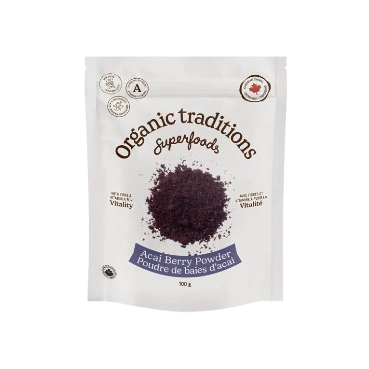 美国Organic Traditions有机巴西莓粉 100克 富含花青素 抗氧化防衰老 - Organic Traditions | 加拿大生活加