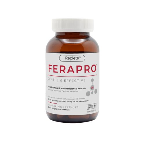 加拿大FERAPRO复合补铁胶囊 30mg 100粒 富马酸亚铁吸收率更高 预防或治疗缺铁性贫血