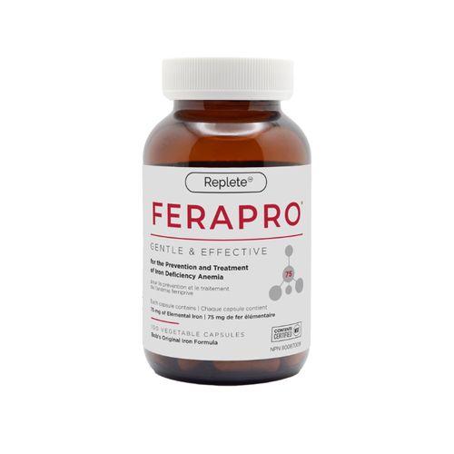 加拿大FERAPRO复合补铁胶囊 75mg 100粒 富马酸亚铁吸收率更高 预防或治疗缺铁性贫血