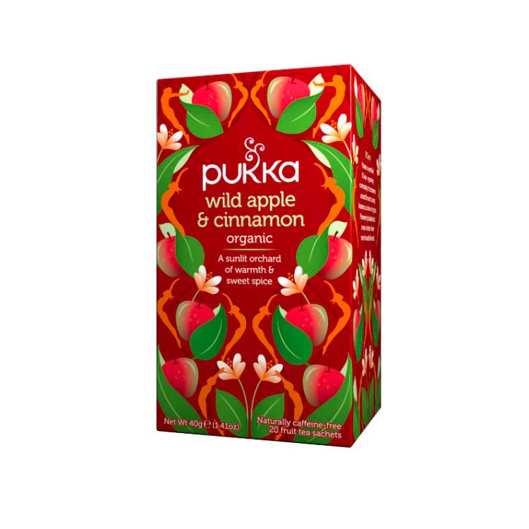 Pukka, Organic Teas, Wild Apple & Cinnamon, 20s