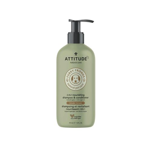 Attitude, Natural Pet Care, 2-in-1 Nourishing Shampoo & Conditioner, Lavender, 473ml