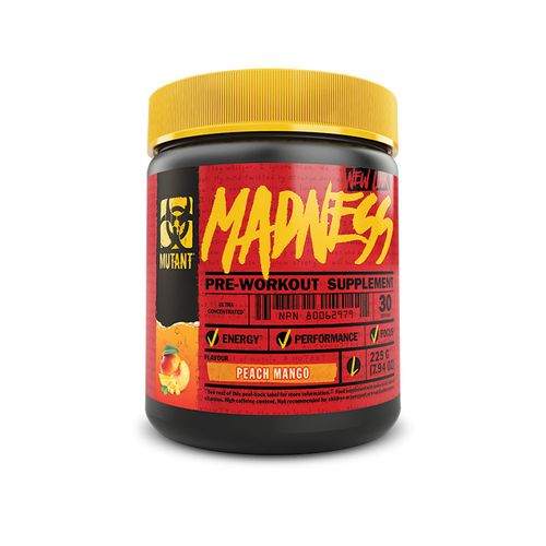 Mutant, Madness Pre-Workout, Peach Mango, 225g