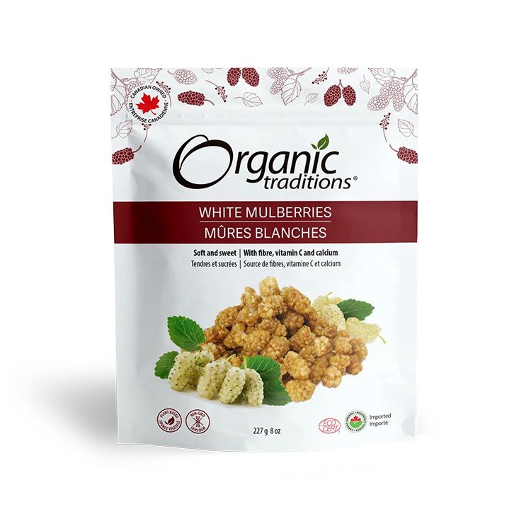 美国Organic Traditions有机白桑葚干果 227克 维生素C良好来源 有助于控制血糖水平