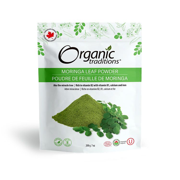 美国Organic Traditions有机辣木叶粉 200克 富含钙质 可制作超级营养拿铁