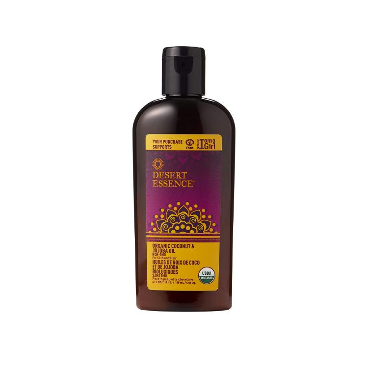 美国Desert Essence有机椰子荷荷巴油 118毫升 快速为皮肤和头发恢复水分